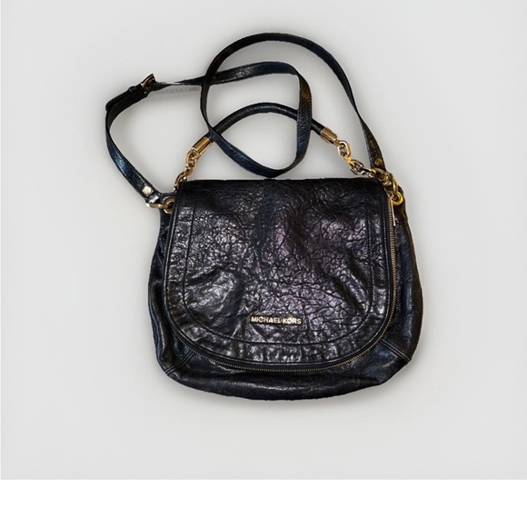 Michael Kors Handbags - Michael Kors Shiny Black Crossbody Bag